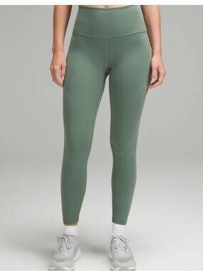 Lululemon High-Waist Olive Green Active Leggings